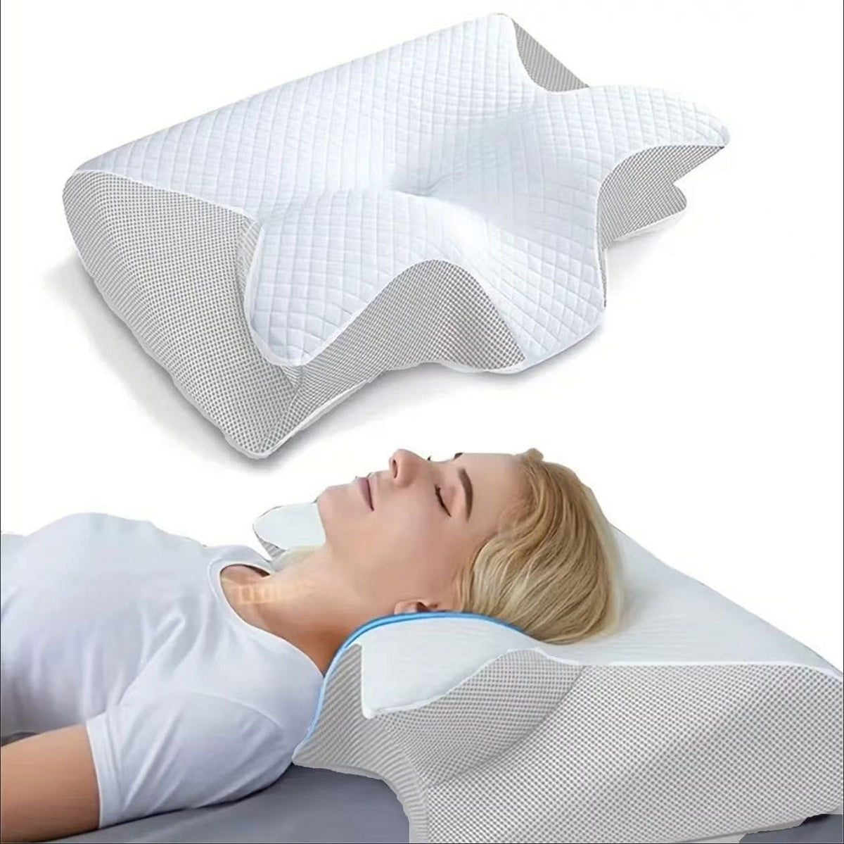 Butterfly-shaped horn neck pillow